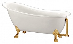 BelBagno Акриловая ванна BB06-1700-ORO, ножки BB-LEG-LION-ORO – фотография-1