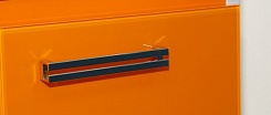 Misty Тумба с раковиной Джулия QVATRO 60 прямая оранжевая – фотография-4