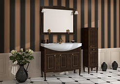 ASB-Woodline Зеркало для ванной Модена 105 орех, массив ясеня – фотография-2