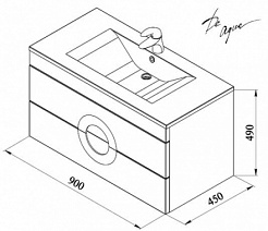 De Aqua Мебель для ванной Форма 90, зеркало Экстра EXT 90 F – фотография-7