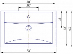 Misty Тумба с раковиной Фостер 70 прямая – фотография-5