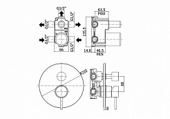 Paffoni Смеситель для душа Light LIG019CR (с внутренней частью) – фотография-2