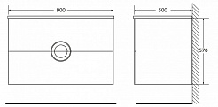 BelBagno Тумба с раковиной ONDA 900 Bianco Lucido – фотография-6