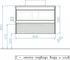 Style Line Мебель для ванной Монако 80 Plus ориноко/белое лакобель – фотография-10