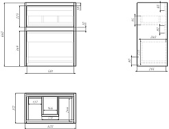 Dreja Тумба с раковиной Slim 65 подвесная белая/дуб кантри – фотография-13