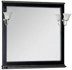 Aquanet Зеркало Валенса 100 черный краколет/серебро(180297) – фотография-1