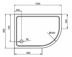 Cezares Душевой поддон TRAY-M-RH-120/90-550-35-W-L – фотография-2