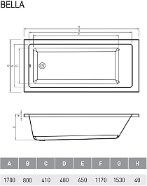 Relisan Акриловая ванна Bella 170x80 – фотография-6