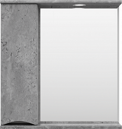 Misty Зеркальный шкаф Атлантик 80 L серый камень – фотография-1