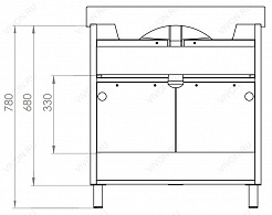 Aquanet Тумба с раковиной "Гретта 75" белая – фотография-4