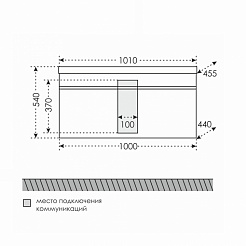 СанТа Мебель для ванной Марс 100, подвесная – фотография-2