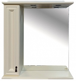 Misty Зеркало-шкаф для ванной Лувр 75 L слоновая кость – фотография-1