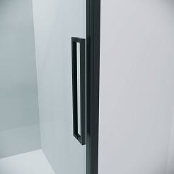 Grossman Боковая стенка Cosmo 70x195 профиль черный матовый стекло прозрачное – фотография-8