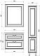ASB-Woodline Тумба под раковину Прато 70 белый/патина серебро – картинка-10