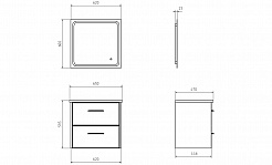 ASB-Woodline Мебель для ванной Оскар 65 – фотография-6