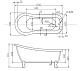 BelBagno Акриловая ванна BB20-BRN, ножки BB-LEG-LION-BRN – картинка-6