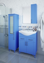 Sanflor Зеркальный шкаф Глория 65 R голубой матовый – фотография-2
