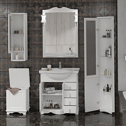 Opadiris Зеркало для ванной Клио 70 белый матовый – фотография-4
