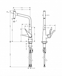 Hansgrohe Смеситель Metris Select 14884800 для кухонной мойки – фотография-4