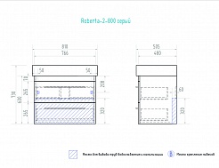 Vigo Мебель для ванной Roberta 2-800 белый – фотография-8