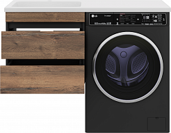 Misty Тумба под раковину Коломбо 60 подвесная под стиральную машину дуб галифакс/антрацит – фотография-5