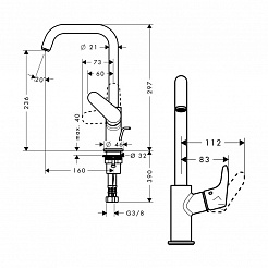 Hansgrohe Смеситель Focus 31609000 для раковины – фотография-7