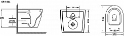 Grossman Унитаз подвесной GR-4411S белый – фотография-6