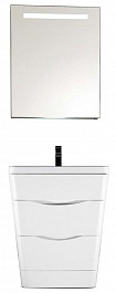BelBagno Мебель для ванной PIRAMIDE 650 Bianco Lucido, зеркало-шкаф – фотография-1