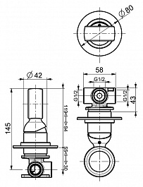 Webert Смеситель Opera OA880101985 графит, для душа – фотография-2