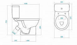 Santek Унитаз-Компакт Бореаль-Тарельчатый 1WH302144 – фотография-3