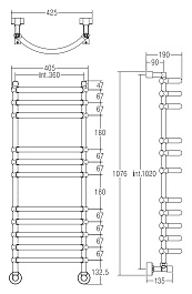 Margaroli Полотенцесушитель Luna 434-11 хром – фотография-2