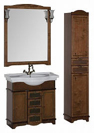 Aquanet Зеркало для ванной "Луис 90" темный орех (173221) – фотография-6