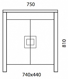  Тумба с раковиной "Quadro 75" – фотография-5