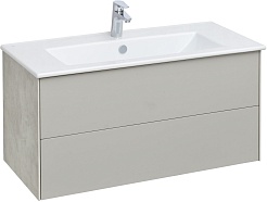 Акватон Мебель для ванной Сохо 100 L подвесная слэйт/галька серая – фотография-5