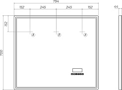 Vigo Зеркало Geometry Media Voice 800 – фотография-11