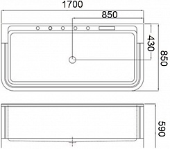 WeltWasser Акриловая ванна WW HB Keller 170x85 WT с гидромассажем – фотография-3