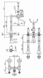 Cezares Смеситель DIAMOND-VDP-02-Sw напольный – фотография-2