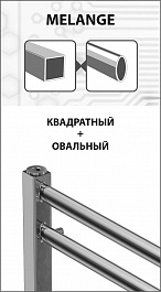 Lemark Полотенцесушитель водяной Melange П10 500x800 белый – фотография-3