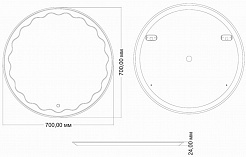 Mixline Зеркало Виттория 70 – фотография-3