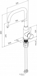 Milardo Смеситель для кухни Meal M01SBL0M05 – фотография-5