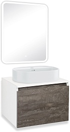 Runo Мебель для ванной Бари 60 Nuovo подвесная железный камень/белая – фотография-1