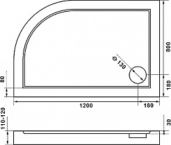 Good Door Поддон для душа Калипсо 120x80 L – фотография-2