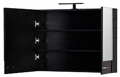 Aquanet Зеркальный шкаф "Нота 90" камерино черный – фотография-4
