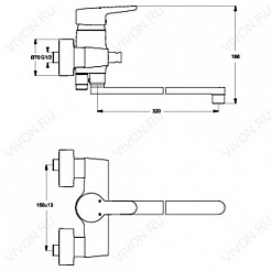 Ideal Standard Смеситель универсальный "Connect B9923AA" – фотография-2