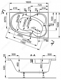 Vagnerplast Акриловая ванна Melite 160 R – фотография-4