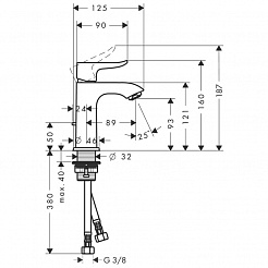 Hansgrohe Смеситель Metris 31088000 для раковины – фотография-4