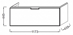Jacob Delafon Тумба с раковиной Reve 120 белый, 1 ящик – фотография-5
