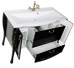 Aquanet Комплект Мебели "Виктория 120" черный/золото – фотография-10
