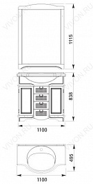 Aquanet Зеркало для ванной "Луис 110" белое – фотография-3