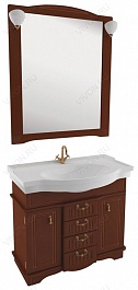 Aquanet Зеркало для ванной "Луис 100" темный орех (173209) – фотография-2